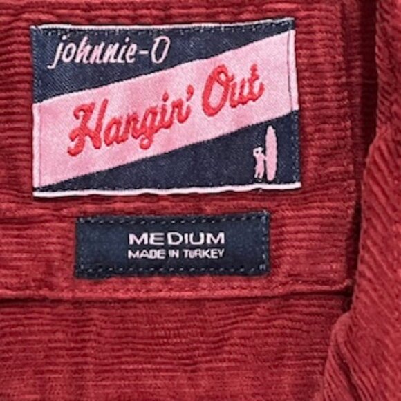 NEW Johnnie-O Kodiak Hangin’ Out Corduroy Shirt Mens Medium Malibu Red NWT - Picture 6 of 12